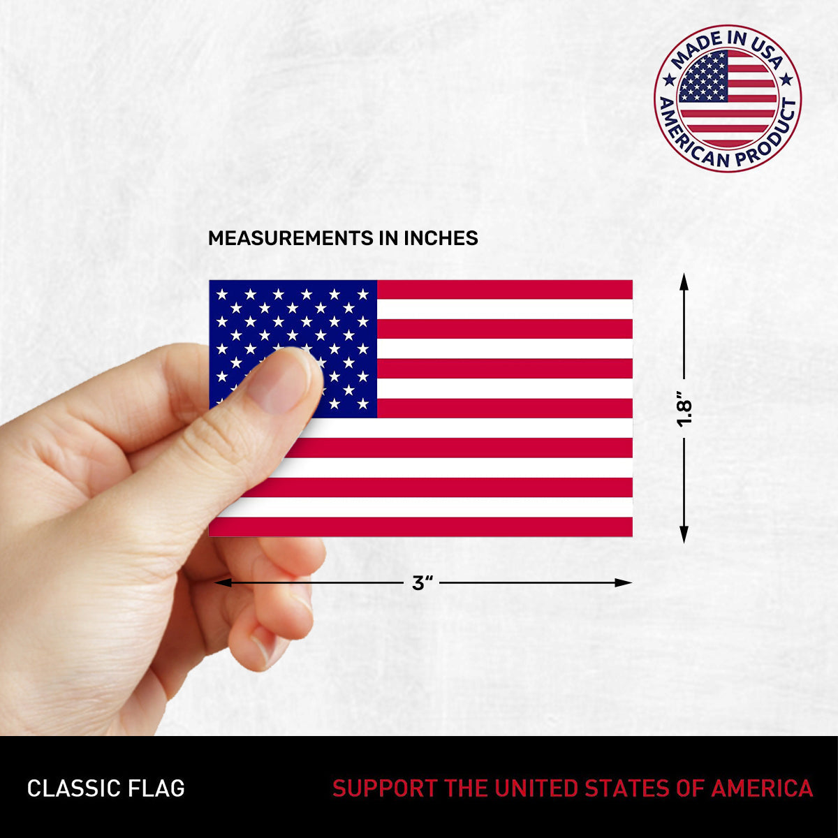 New General American Flag Premium Vynl Decals - Mini Classic American Flag Decal - Single