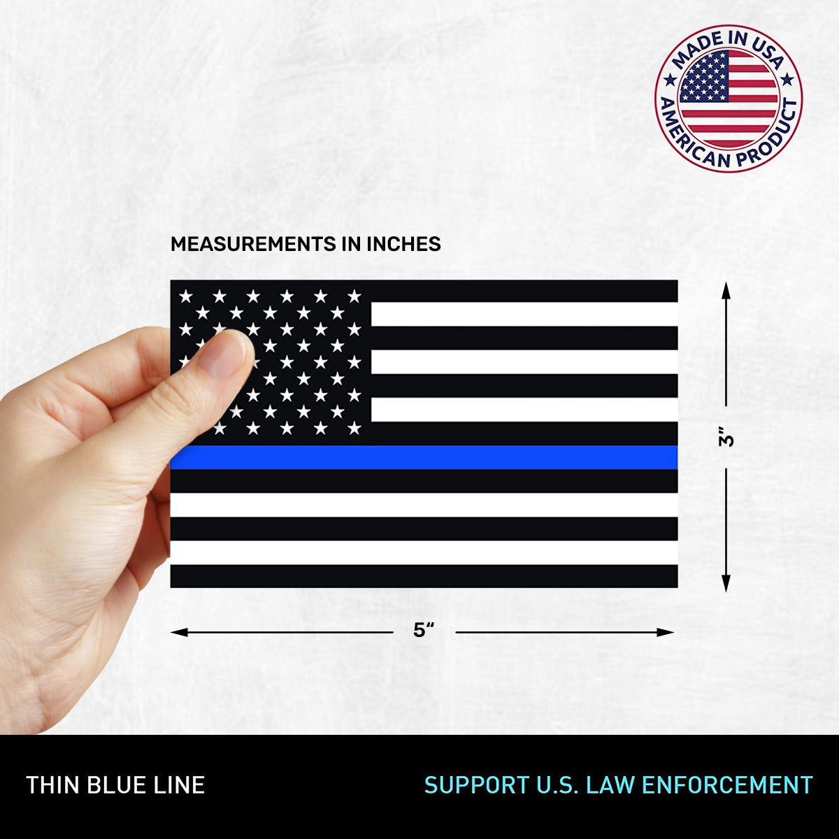 New General American Flag Premium Vynl Decals - Thin Blue Line Flag Decal - Single