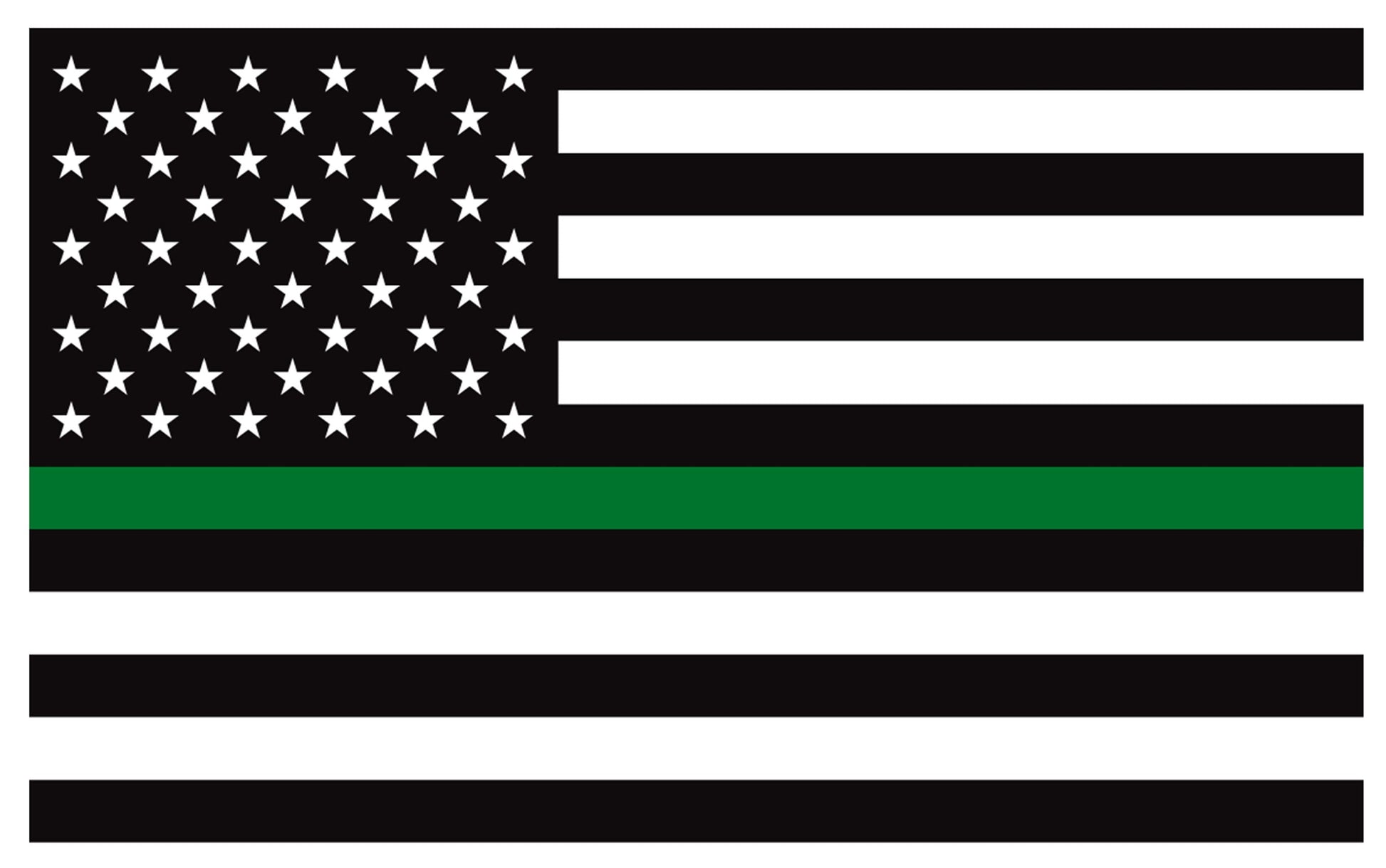 New General American Flag Premium Vynl Decals - Thin Green Line Flag Decal - Single
