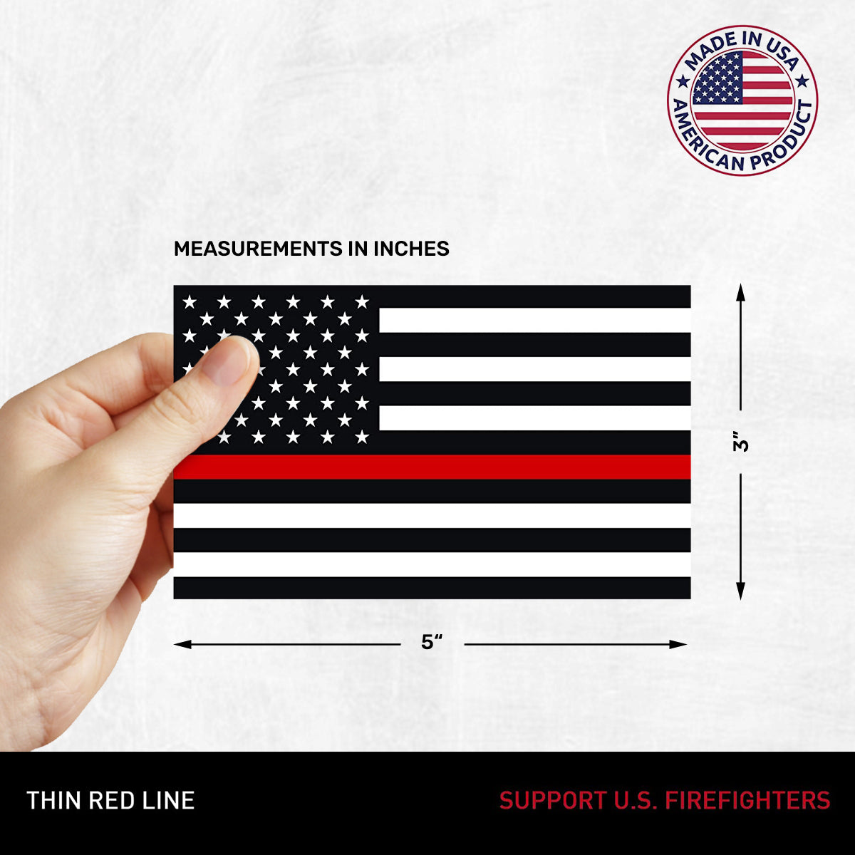New General American Flag Premium Vynl Decals - Thin Red Line Flag Decal - Single