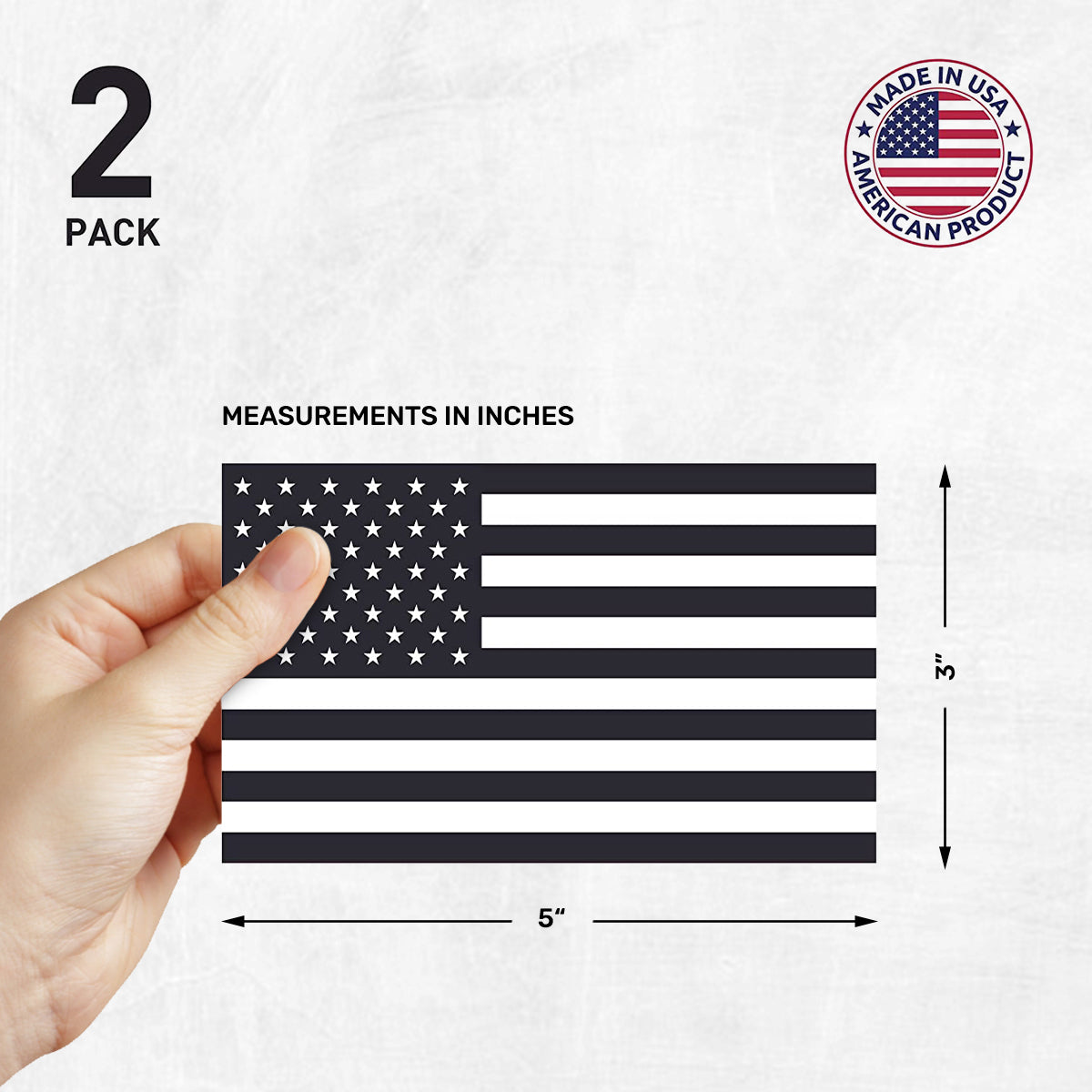 New General American Flag Premium Vynl Decals - Tactical American Flag - 2-Pack