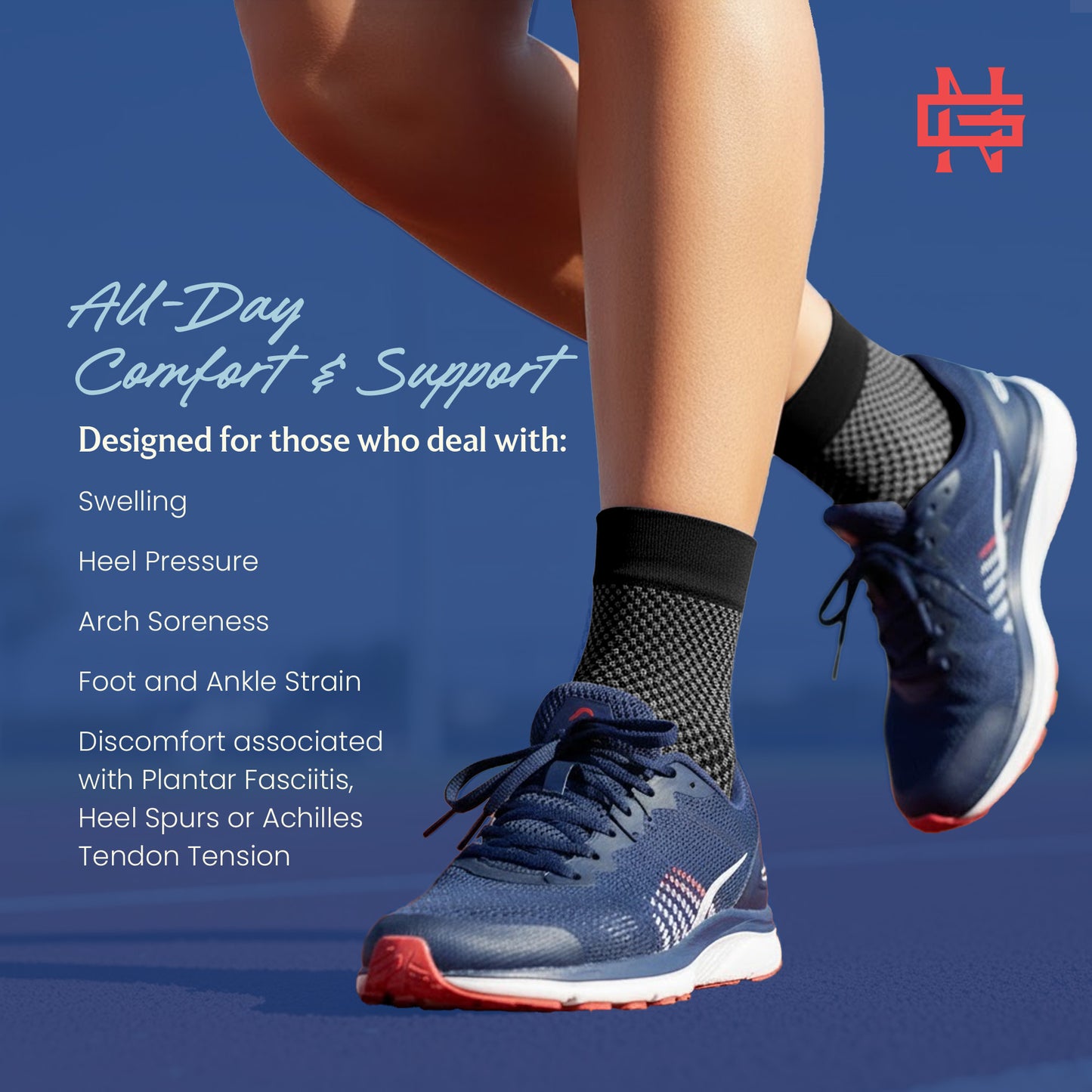 New General Recover Compression Socks - Black
