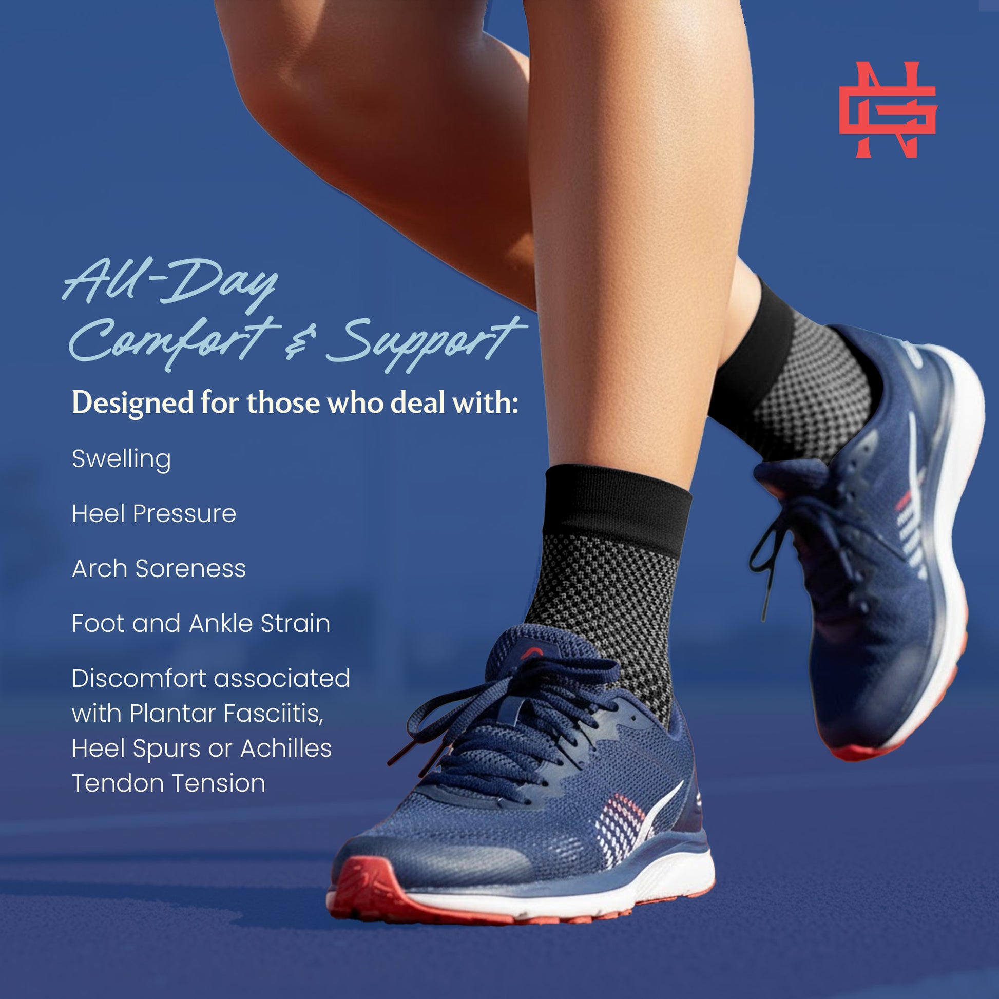 New General Recover Compression Socks - Black