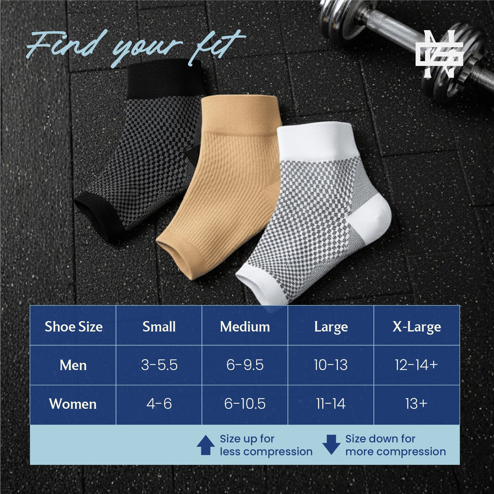 New General Recover Compression Socks - Grey