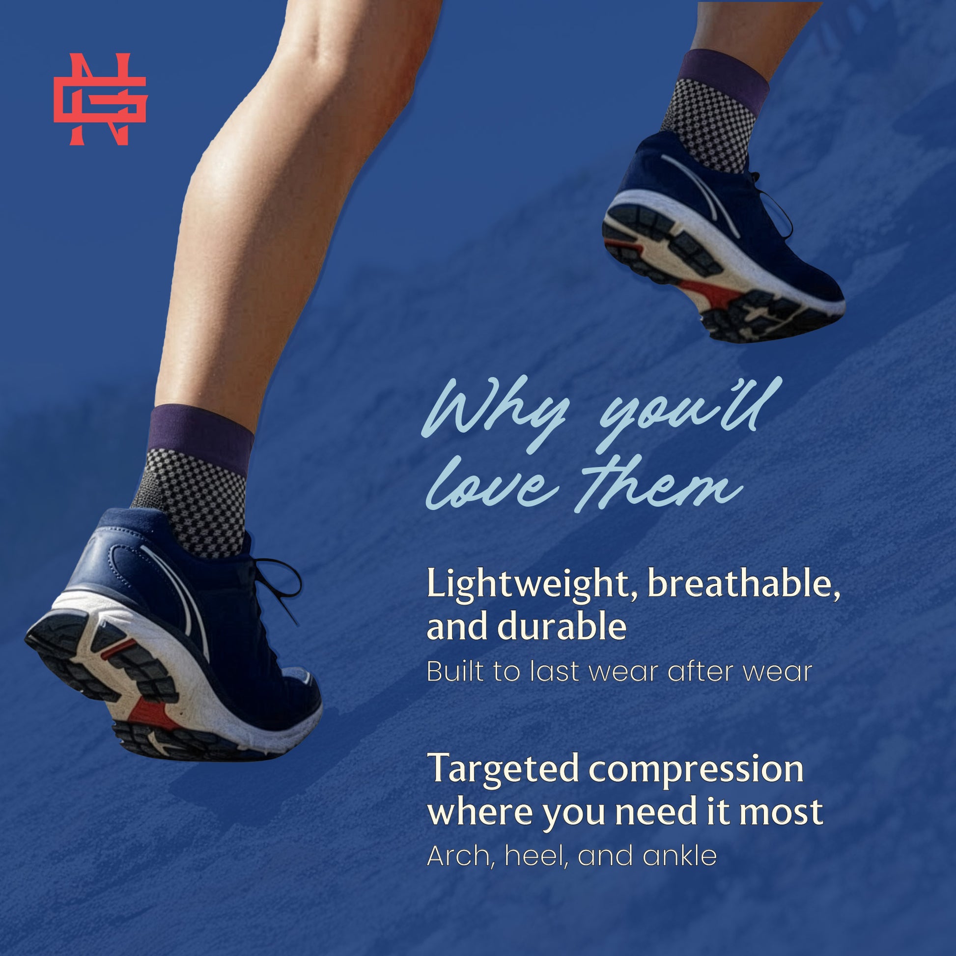 New General Recover Compression Socks - Navy