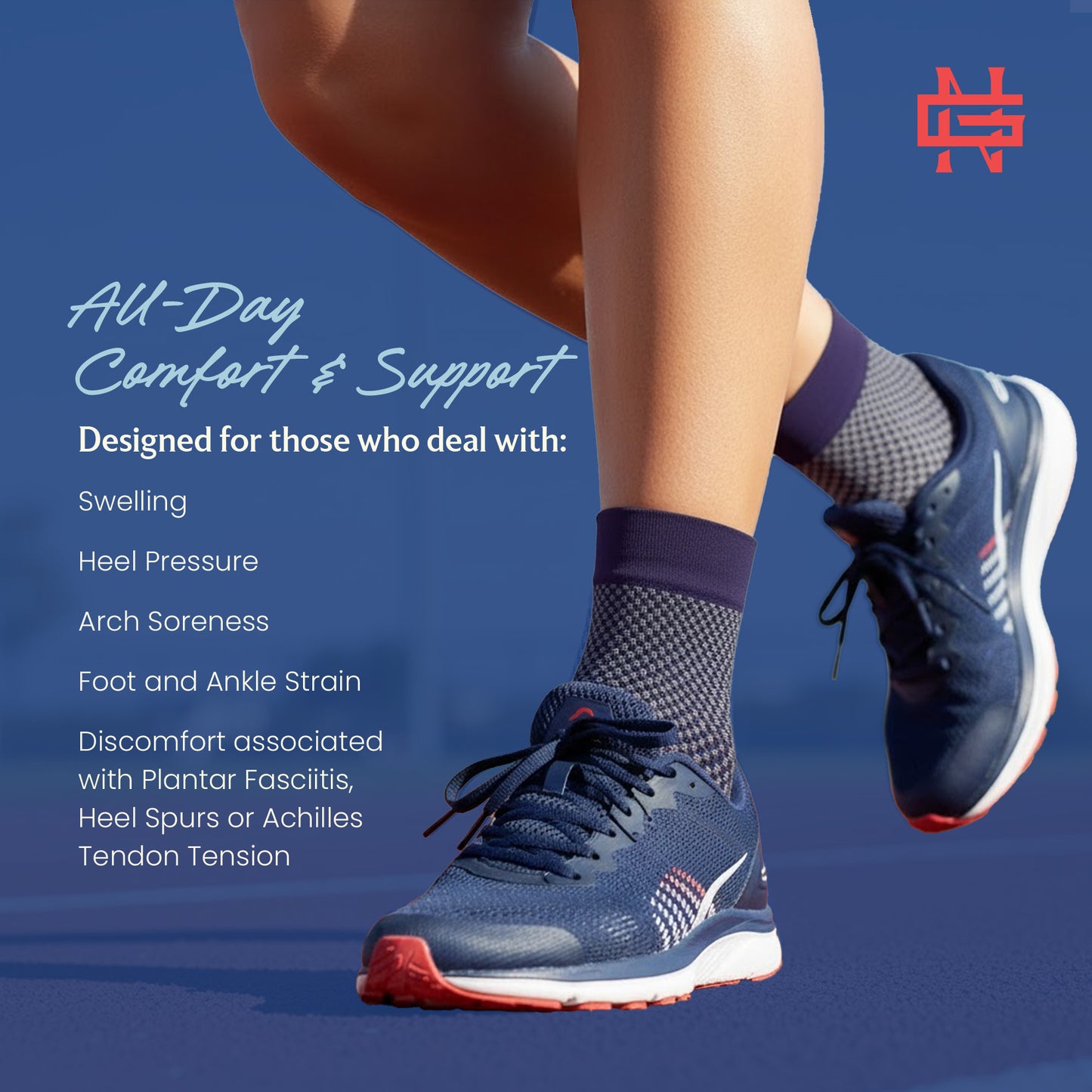 New General Recover Compression Socks - Navy