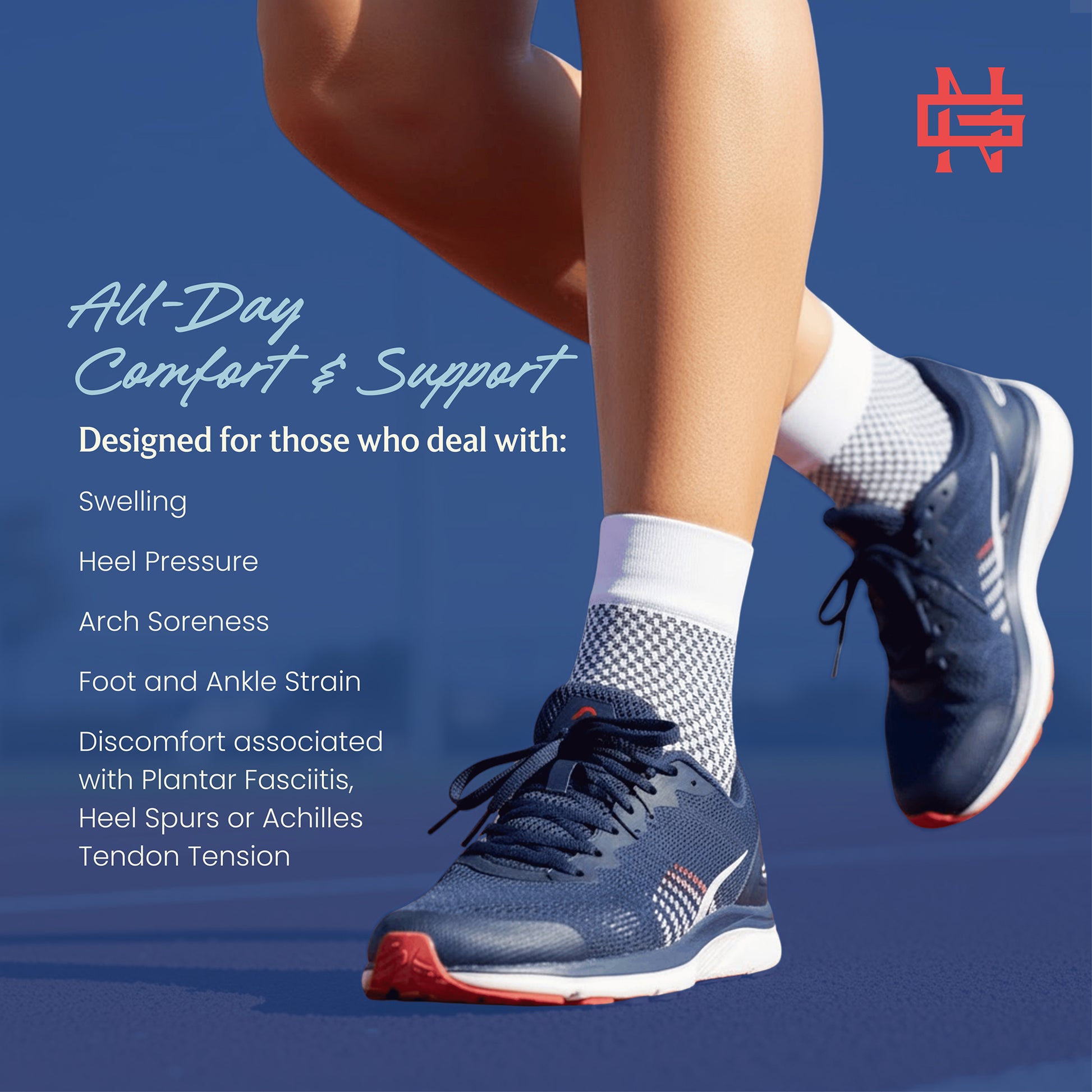 New General Recover Compression Socks - White