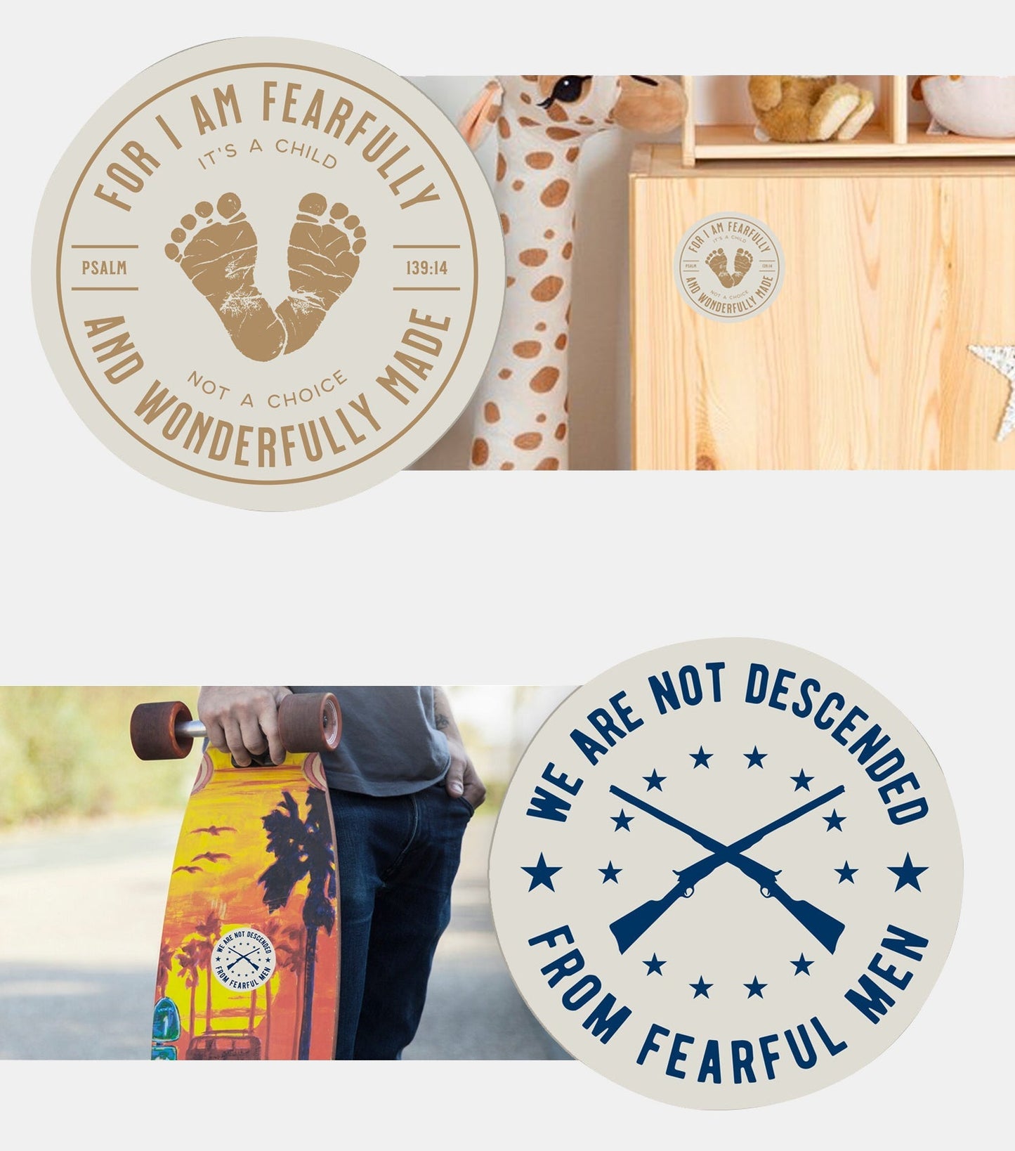 New General American Premium Vinyl Decals - Valor & Virtue