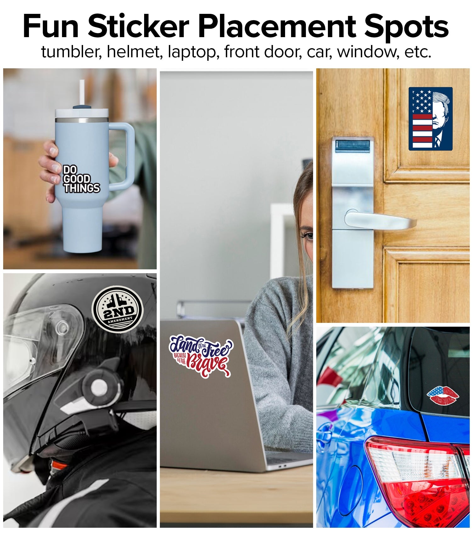 New General American Premium Vinyl Decals - Stars & Stripes