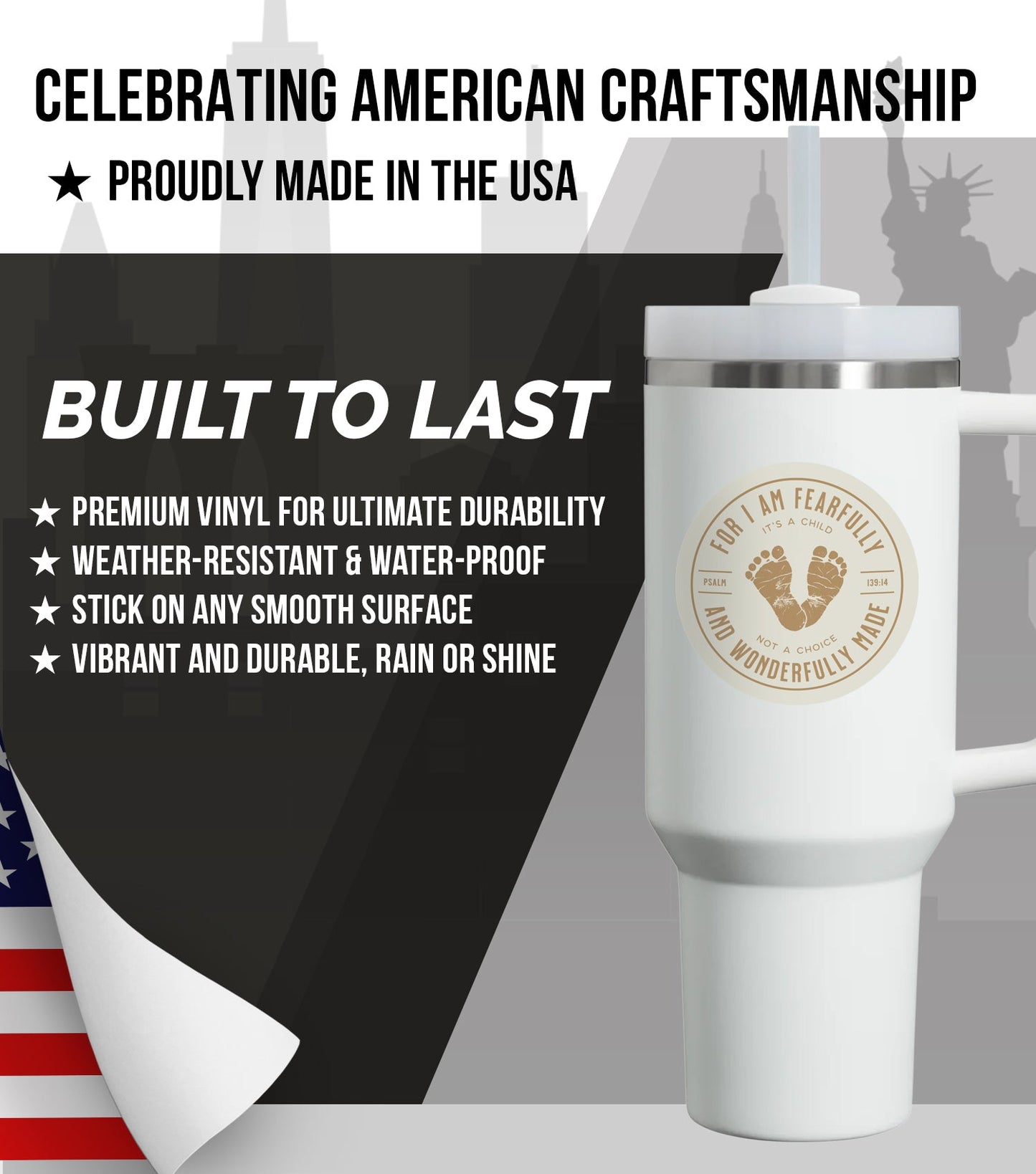 New General American Premium Vinyl Decals - Valor & Virtue