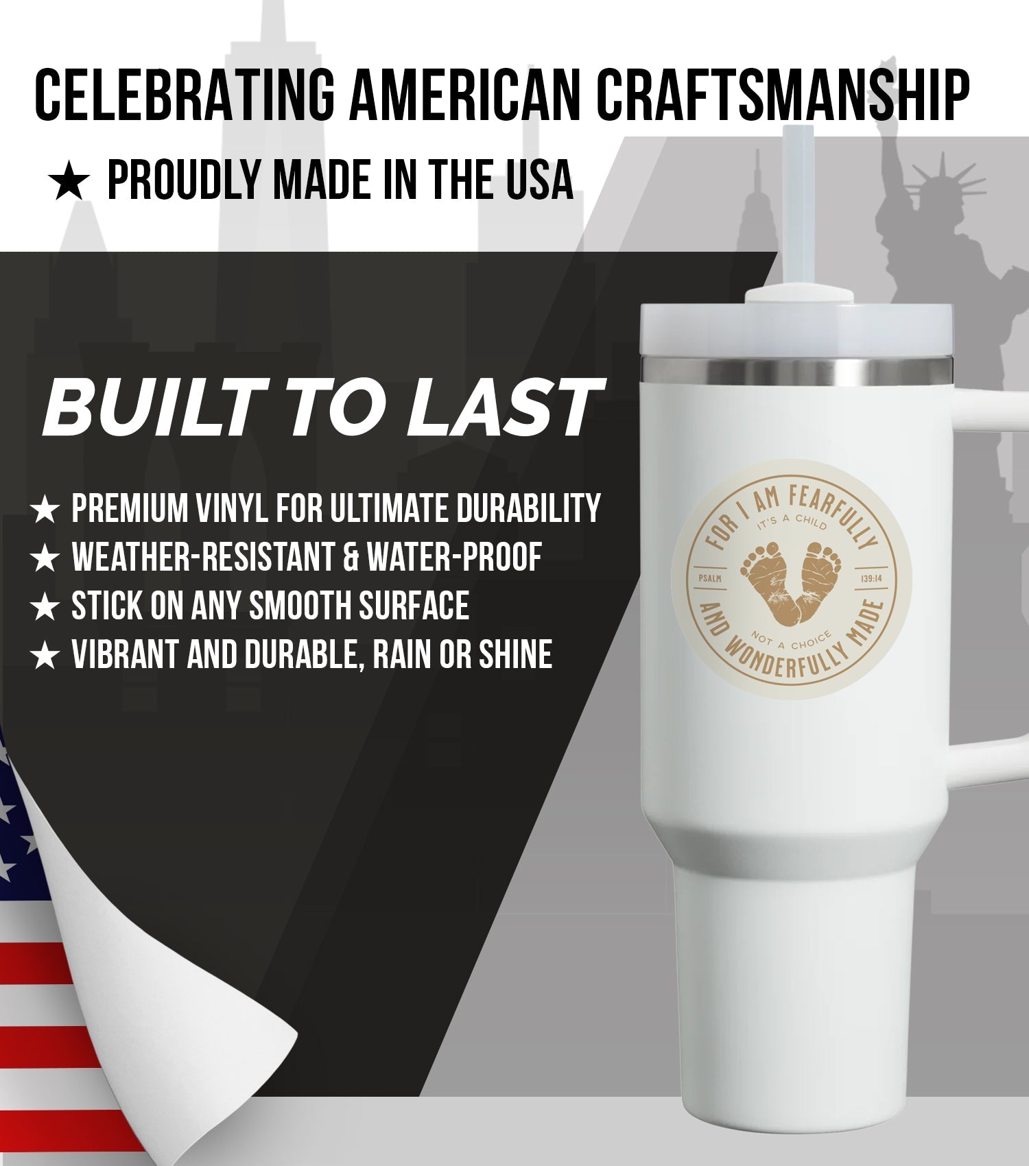 New General American Premium Vinyl Decals - Valor & Virtue